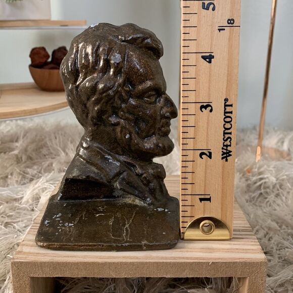 Vintage Abraham Lincoln Metal Bookend - Picture 11 of 13